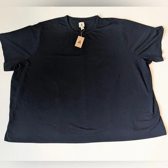 Amazon Aware NWT Organic Tee Navy Blue short sleeve shirt sz 7x - Picture 3 of 5
